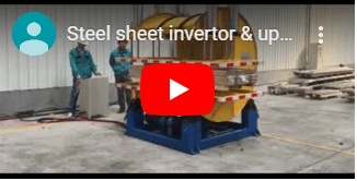Steel sheet upender and tilter